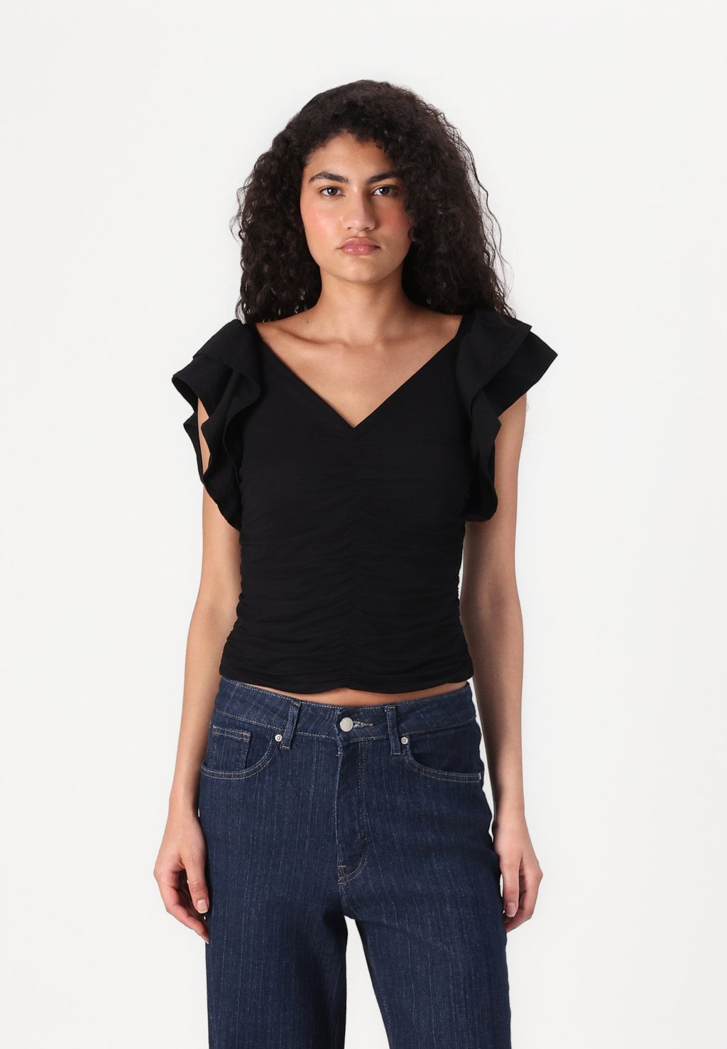 

Базовая футболка ONLJANY FRILL ONLY, черный