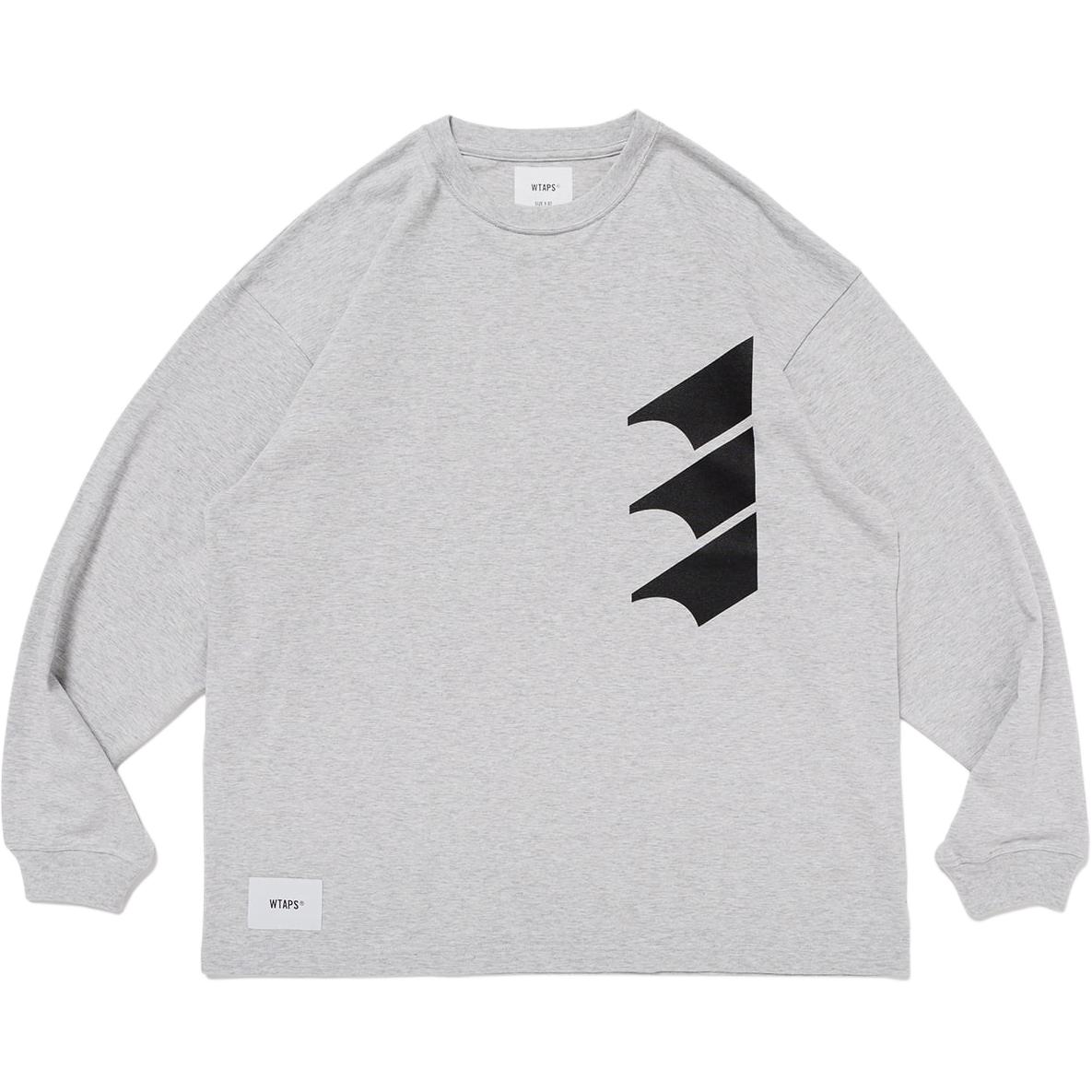 

Футболка с длинным рукавом и принтом WTAPS, серый