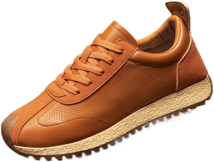 

Мужские повседневные спортивные кроссовки с толстой подошвой и шнуровкой- однотонный дизайн для повседневной и уличной носки Hoalox, хаки