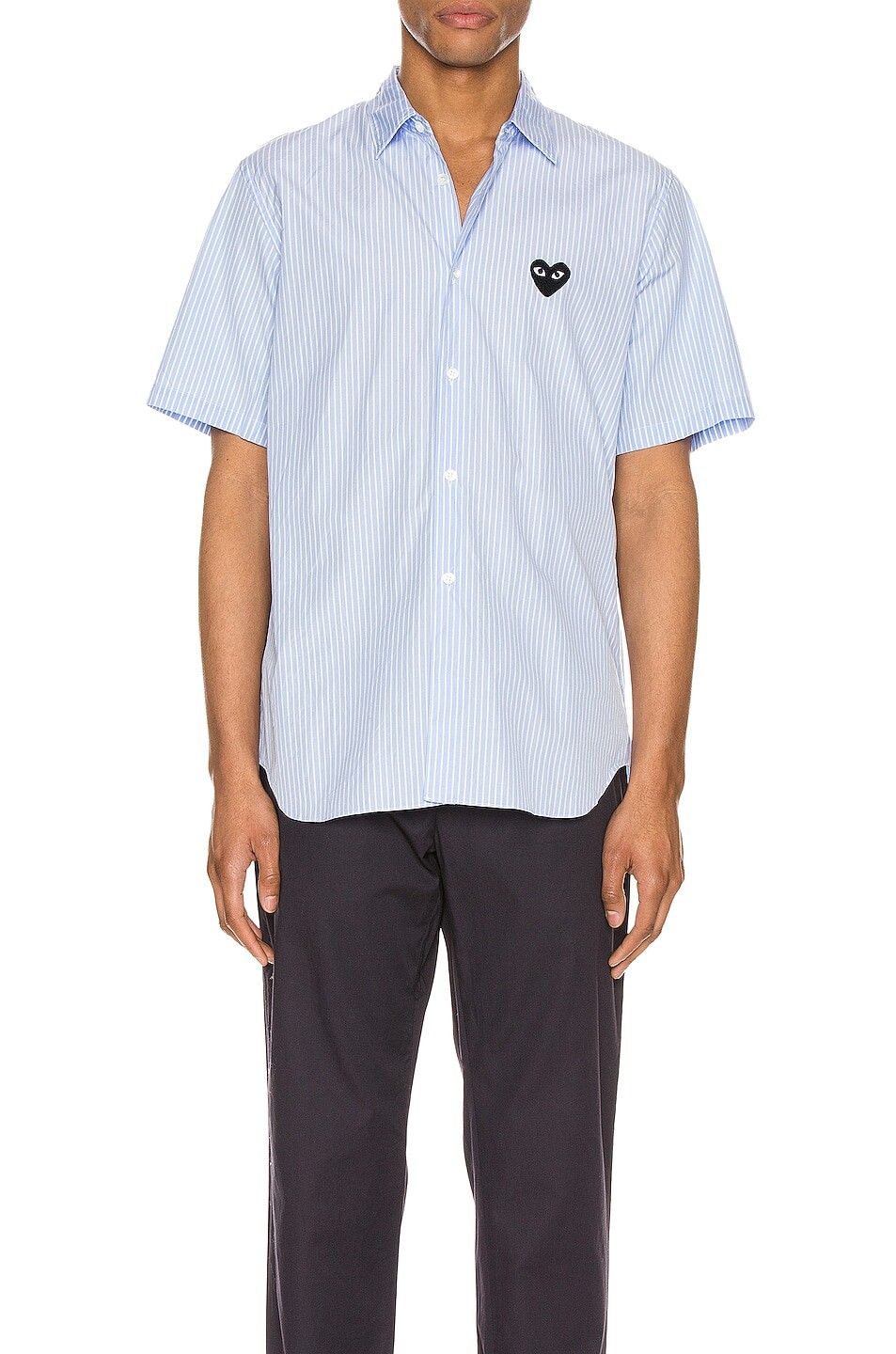 

Рубашка Comme des Garçons Striped, синий