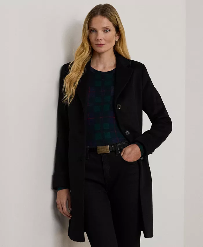 

Женское однобортное пальто Walker, 0P-18 Lauren Ralph Lauren, черный