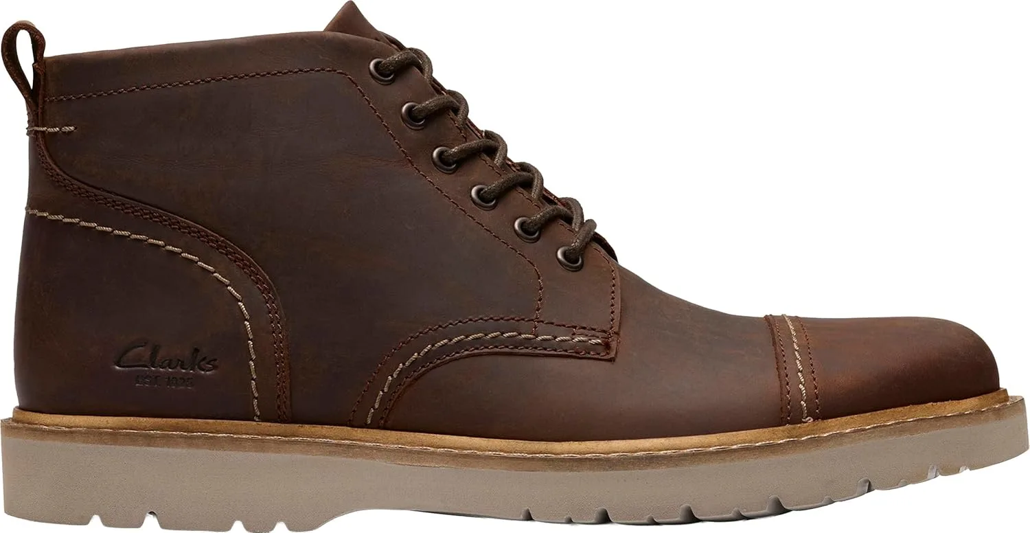 Мужские ботинки Clarks Eastridge Mid Lace-Up Chukka Boot на шнуровке, коричневый — фото 4