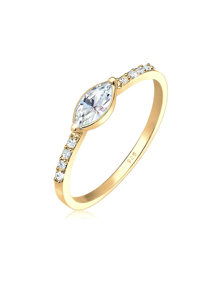 

Elli Обручальное кольцо из серебра 925 пробы с золотой отделкой