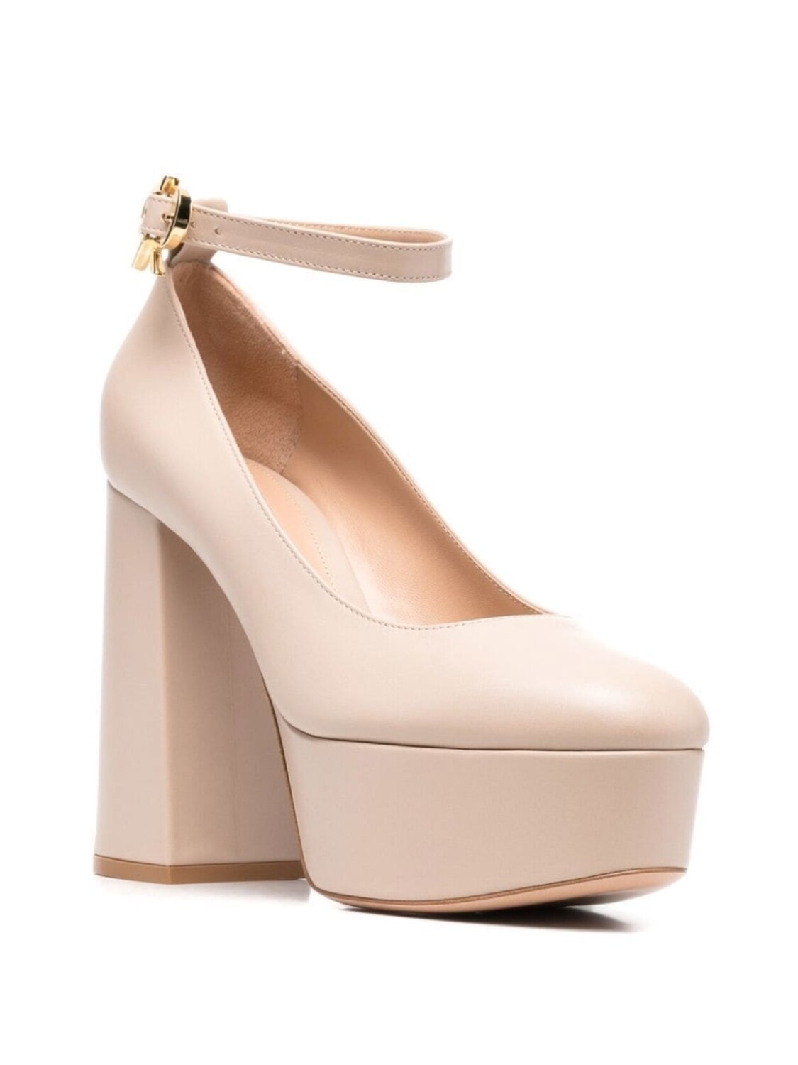 Gianvito Rossi туфли Vernice 70 на платформе, нейтральный цвет — фото 2
