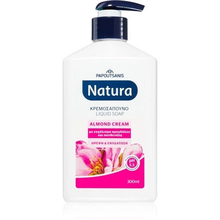 

Жидкое мыло для рук Natura Almond Cream - 300 мл Papoutsanis
