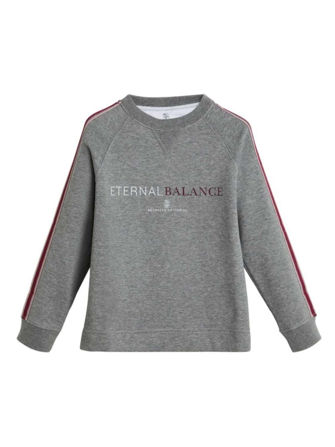 

Толстовка с логотипом Brunello Cucinelli из хлопковой смеси Brunello Cucinelli Kids, серый