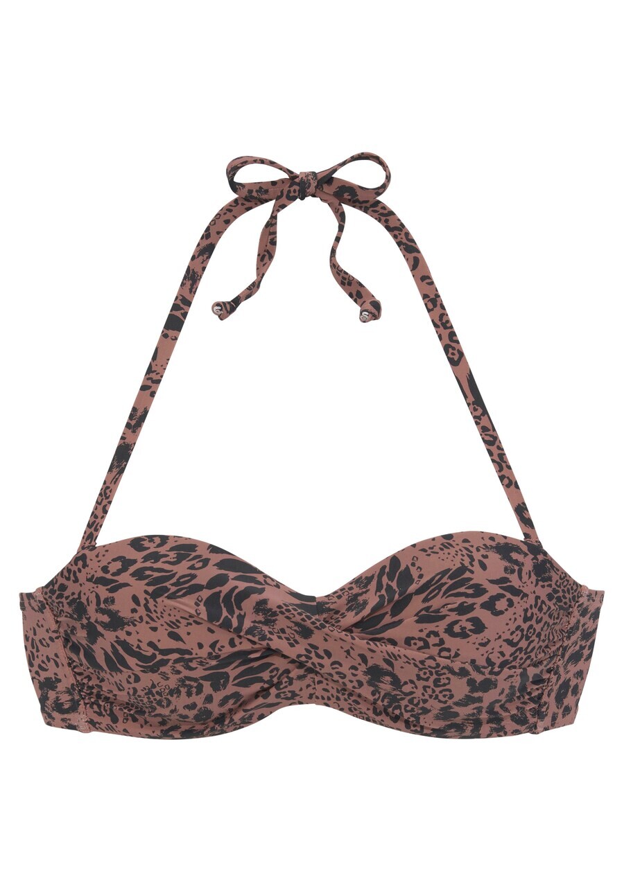

Топ бикини LASCANA Bandeau Bikini Top, коричневый