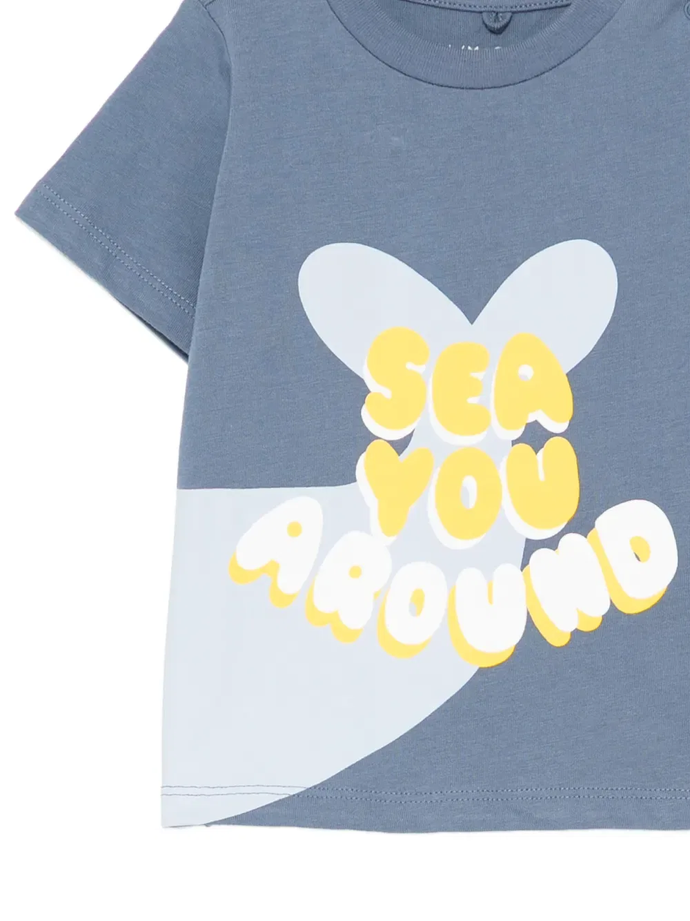 Футболка с надписью-слоганом Stella Mccartney Kids, синий — фото 3