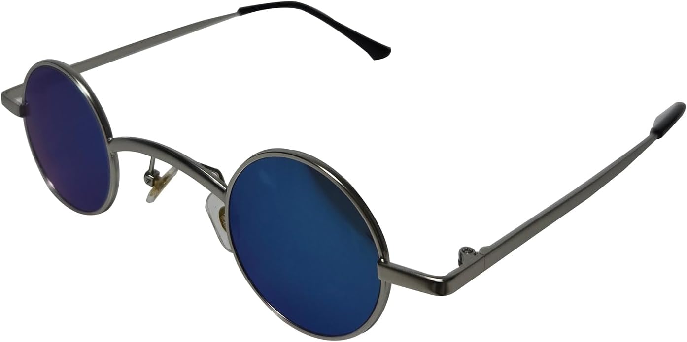 

Ретро-солнцезащитные очки с длинной перемычкой из сплава — стильные винтажные очки с прочной металлической оправой, защита от УФ-излучения UV400 для мужчин и женщин Generic, Sliver Blue