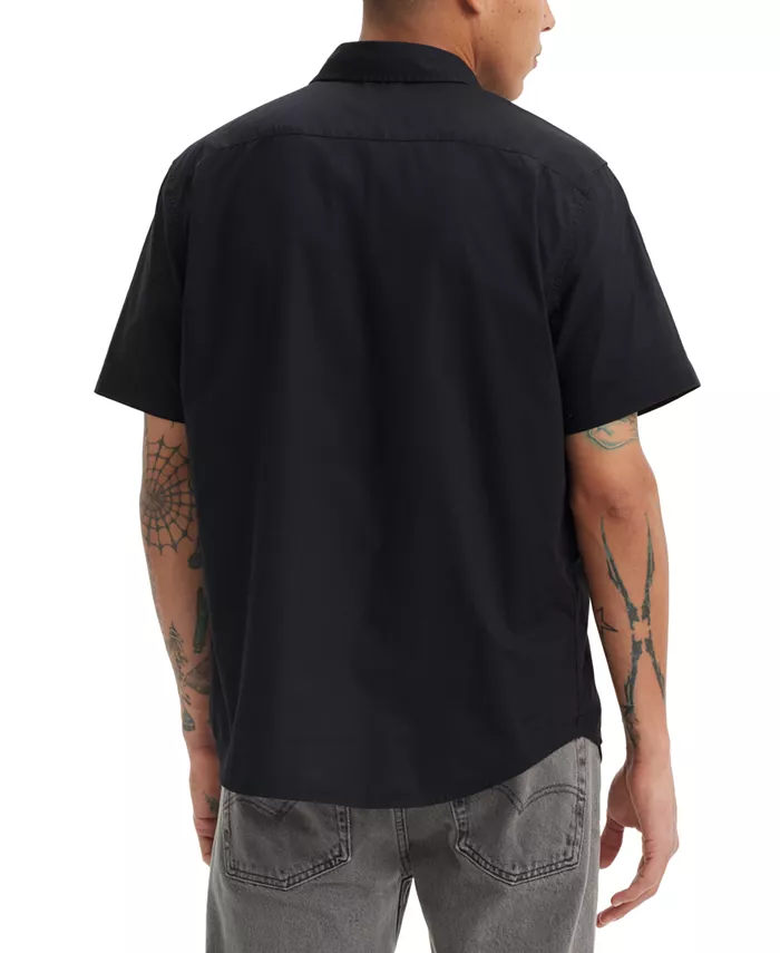 Мужская классическая рубашка с коротким рукавом и одним карманом, Regular Fit Levi's, черный — фото 3