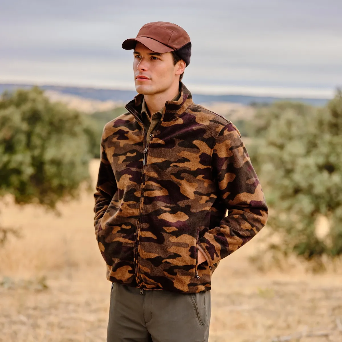 

Мужская базовая флисовая куртка Verhunt, камуфляж