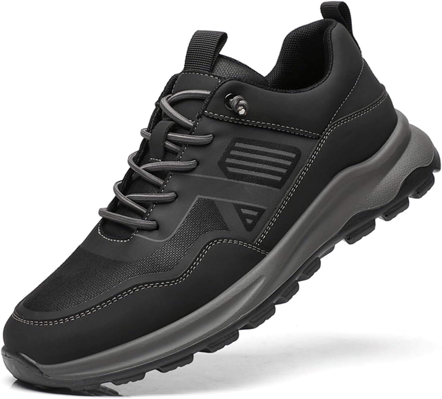 

Мужские повседневные кожаные кроссовки на шнурках, незаметно увеличивающие рост, дышащие, легкие, с нескользящей подошвой, для бега, фитнеса, тренажерного зала и тенниса, с поддержкой свода стопы, для улицы, вечеринок, прогулок и вождения Houdbd...