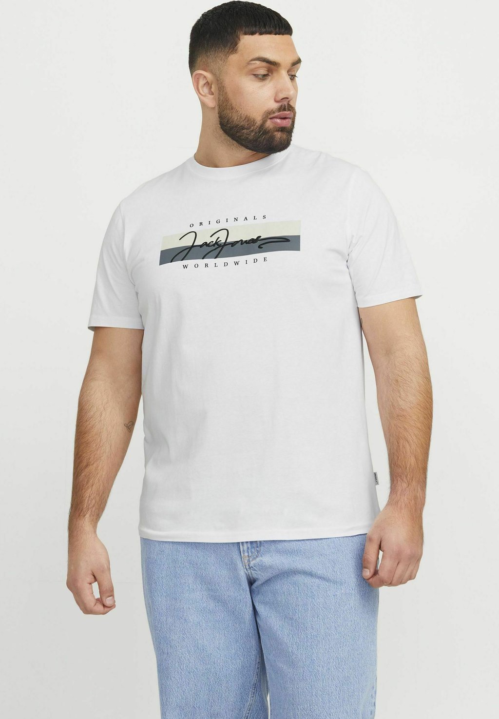 

Футболка с принтом Jack & Jones, молочный