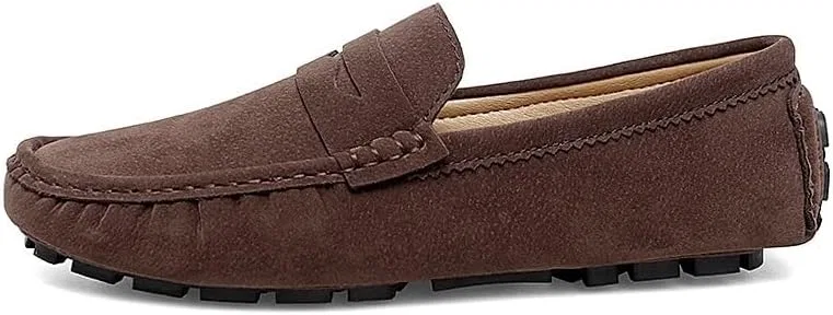 Лоферы кожаные замшевые мужские Spring Casual, Brown UOPYNE — фото 3