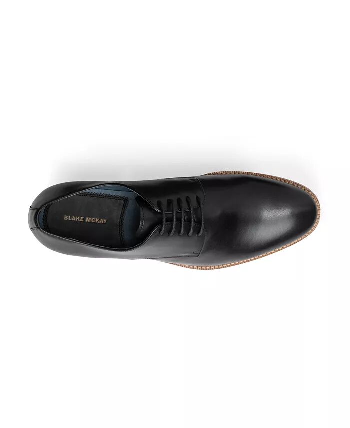 Мужские туфли-дерби Damon Dress Casual Lace-Up Plain Toe из кожи Blake McKay, черный — фото 2