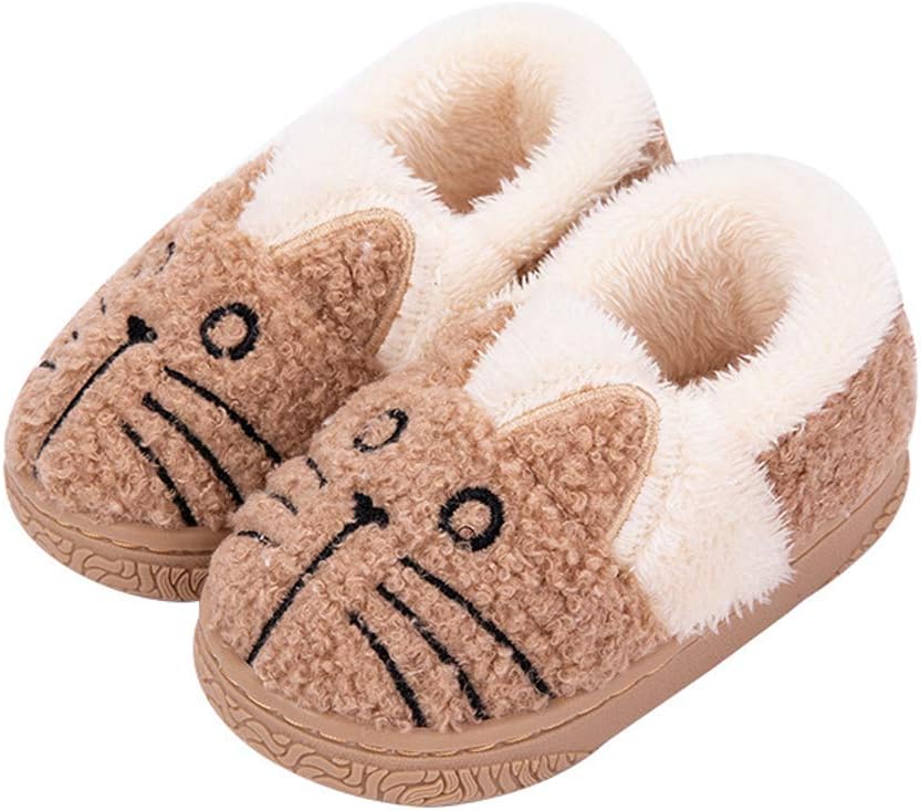 

JadeRich Взрослые/Детские Милая Кошка Обувь Флисовые Теплые Ботинки Обувь С Латексной Памятью Легкие Тапочки, хаки