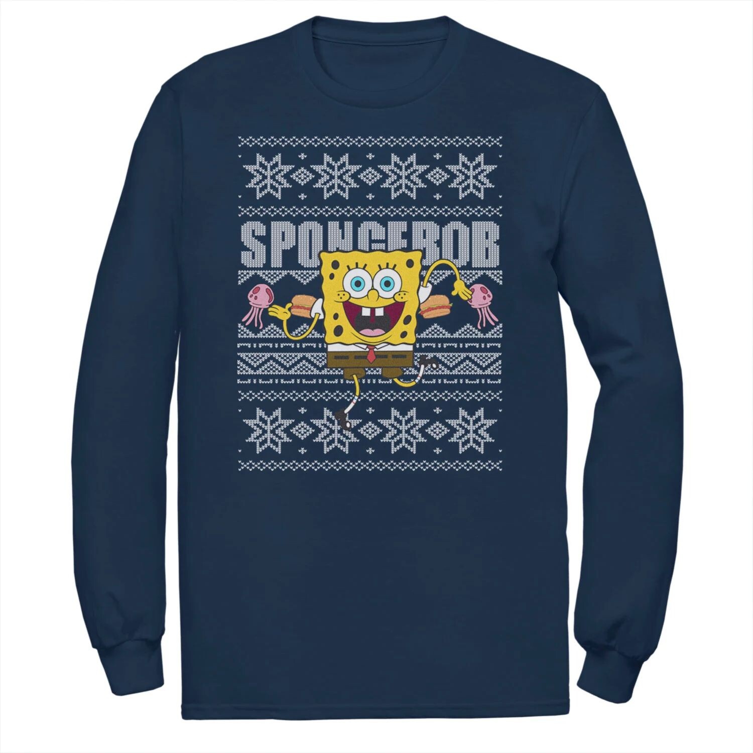 

Мужская футболка-свитер Nickelodeon SpongeBob SquarePants Dancing Ugly Christmas Licensed Character