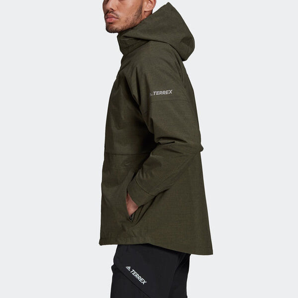Куртка Men's adidas Terrex Outdoor Stay Warm 3 In 1 Hooded Jacket Green, зеленый — фото 4