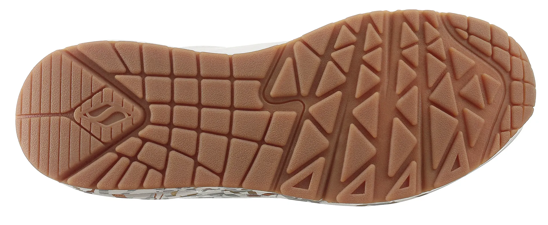 Кроссовки Skechers "UNO - METALLIC LOVE", с модным металлизированным принтом, повседневная обувь, полуботинки, туфли на шнуровке, цвет Weiß-Goldfarben — фото 3