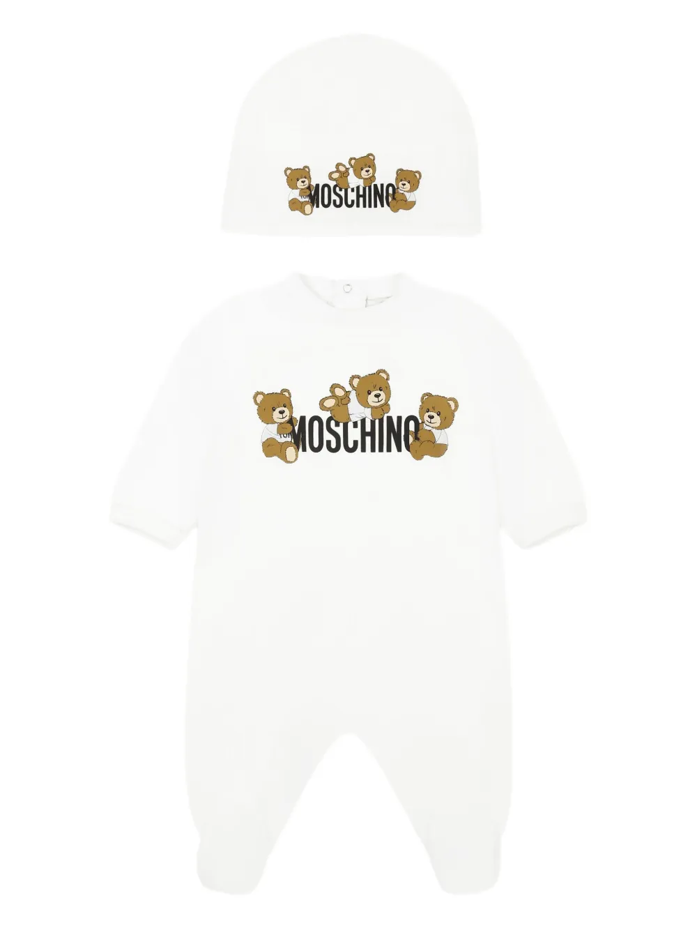 

Комплект для новорожденного с принтом Moschino Kids, белый