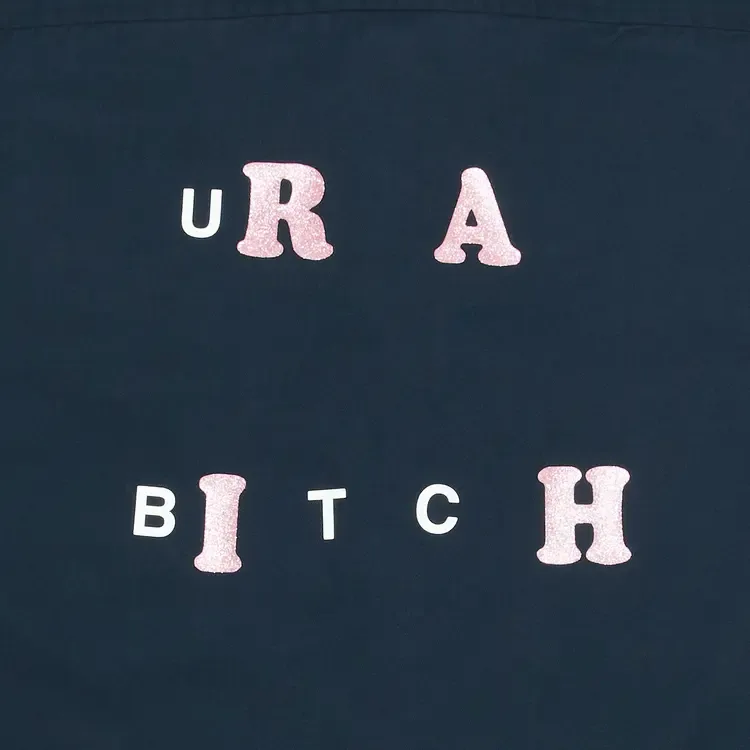 Рабочая рубашка Supreme Bitch с коротким рукавом, темно-синяя — фото 3