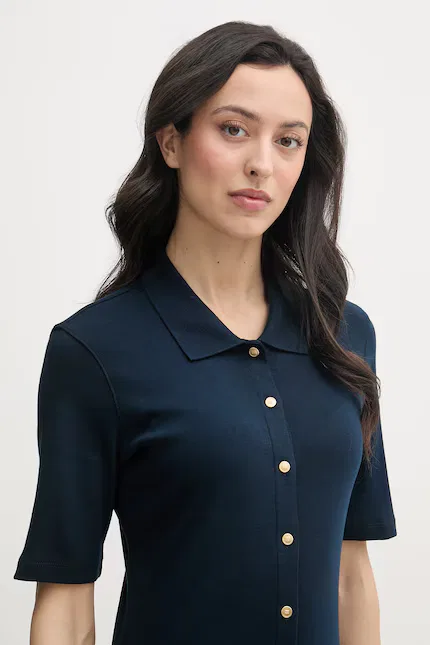 Платье хлопковое Tommy Hilfiger, синий — фото 4