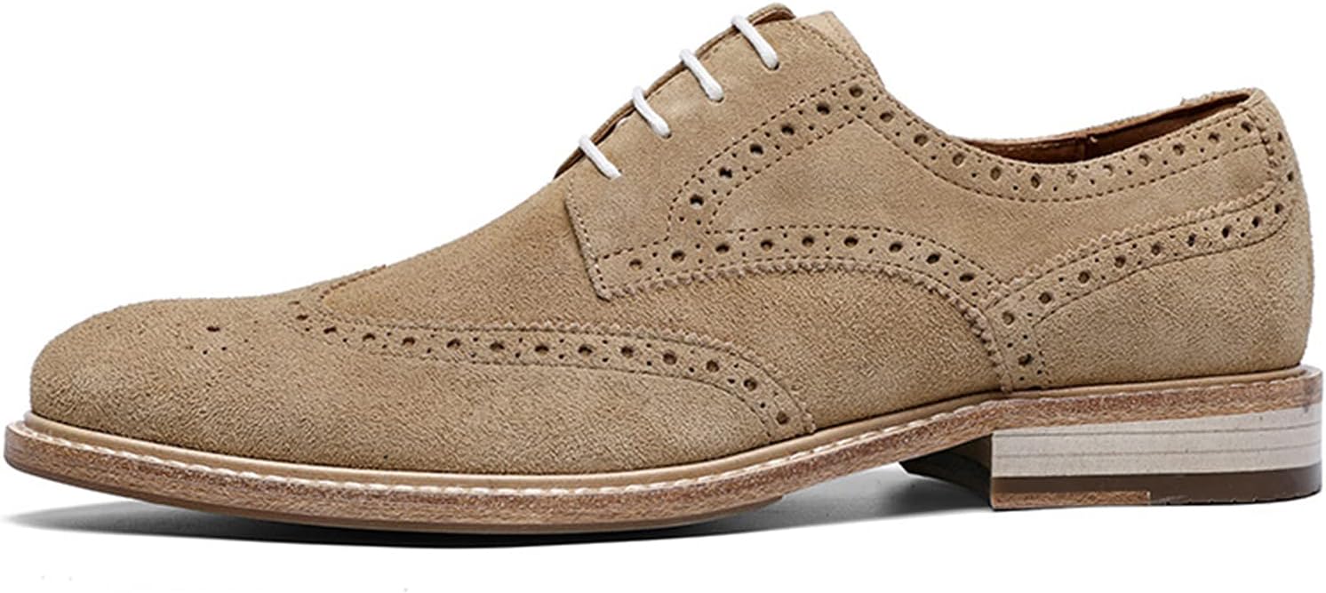 

Мужские туфли из кожи, броги, дерби, оксфорды на шнуровке, стильные свадебные и офисные туфли для бизнеса, размер US8/UK7/EU40 Wknbeu, US8/UK7/EU40 Sand