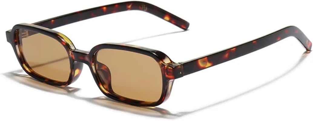 

Модные маленькие прямоугольные солнцезащитные очки для женщин, защита от УФ-излучения UV400, леопардовый принт, зеленые солнцезащитные очки для мужчин, панк-очки UUPTTPL, C5 Leopard Tea