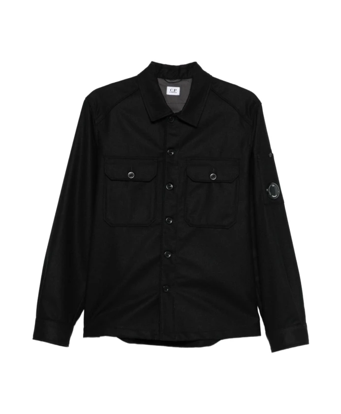 

Шерстяная рубашка C.P. Company, черный