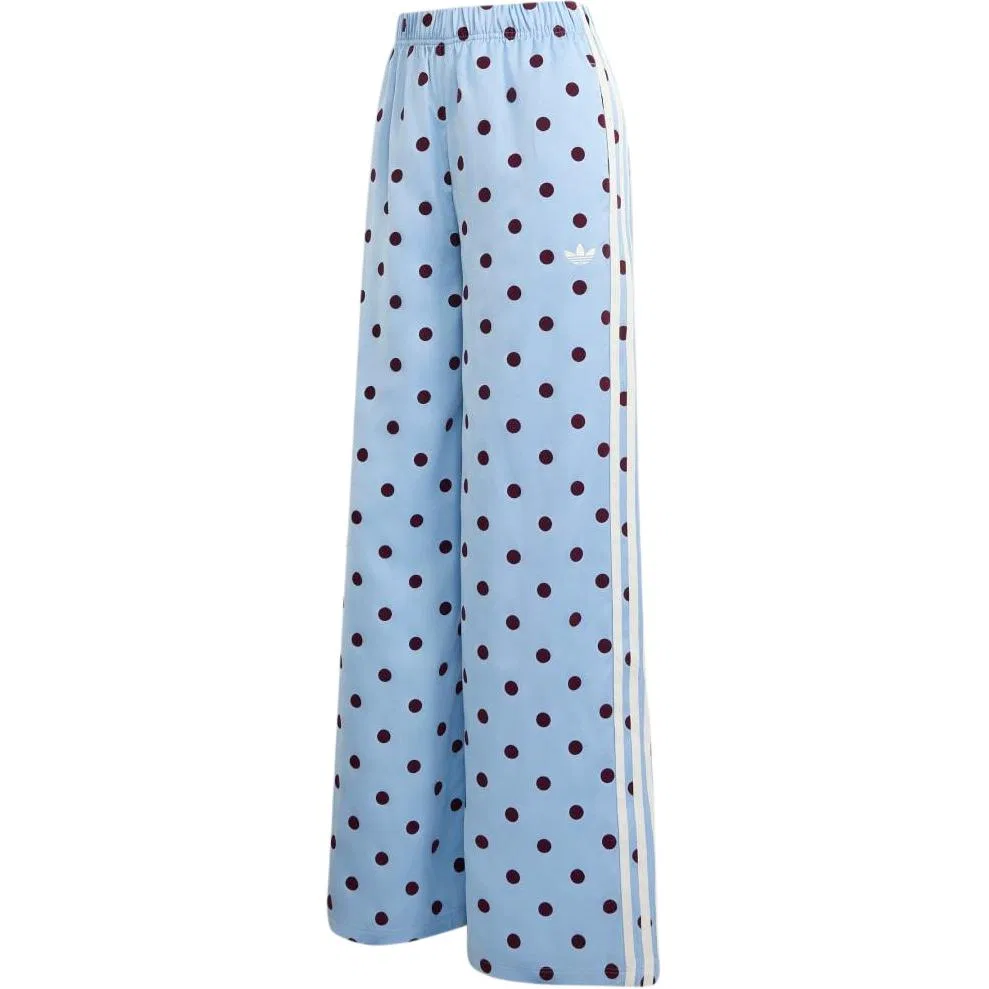 Широкие брюки в горошек Adidas Originals Sky Blue