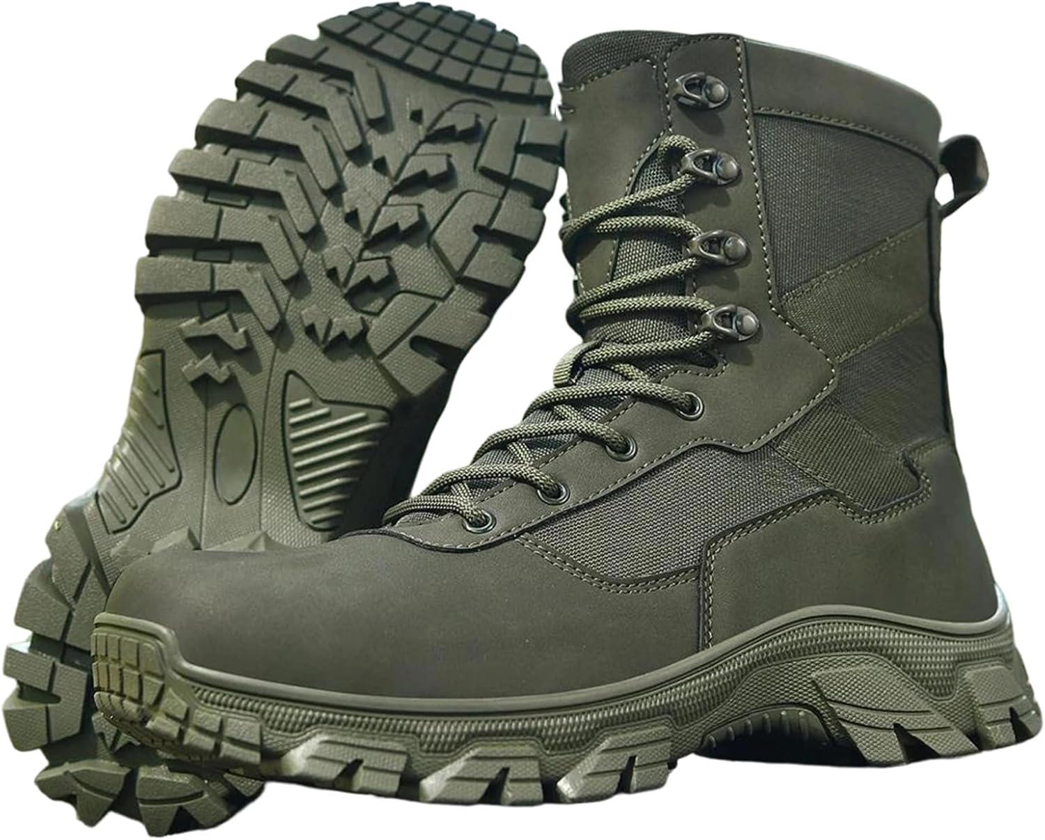 

Мужские дезертные ботинки из телячьей замши с боковой застежкой-молнией, износостойкие ботинки на голенище для активного отдыха Alloaone, Army En8