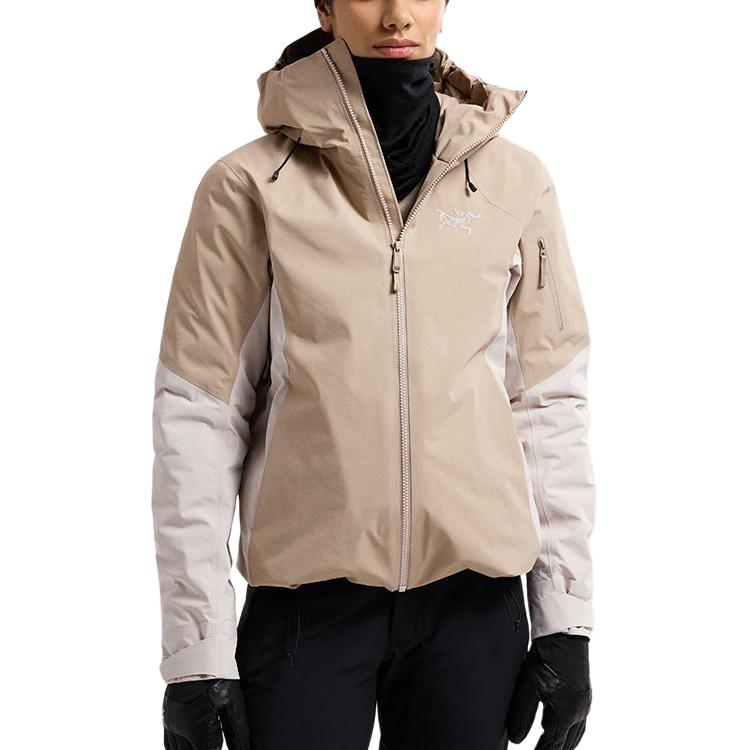 Arcteryx Куртка женская пуховая THERISS GORE-TEX, Smoke Bluff/Warm Lime/Smoke Bluff/Warm Stone — фото 4