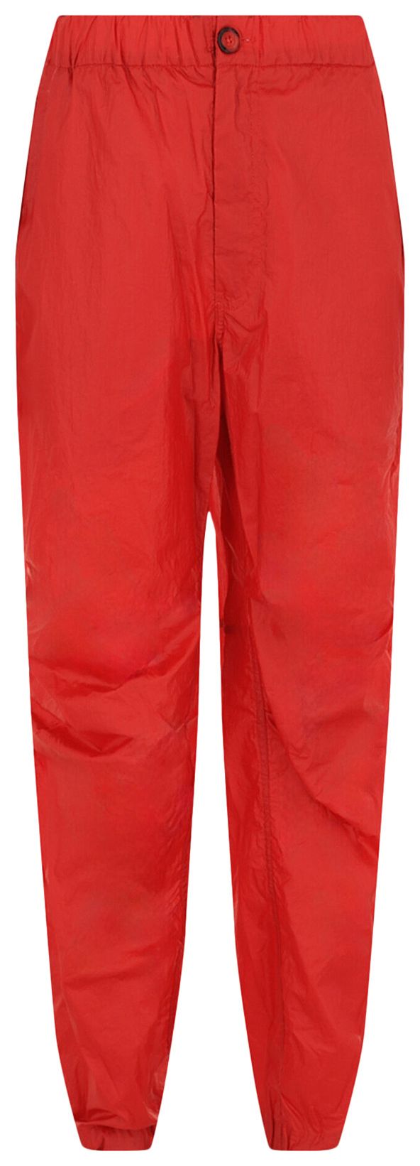 

Брюки прямого кроя Ferragamo с покрытием и завязками, красные