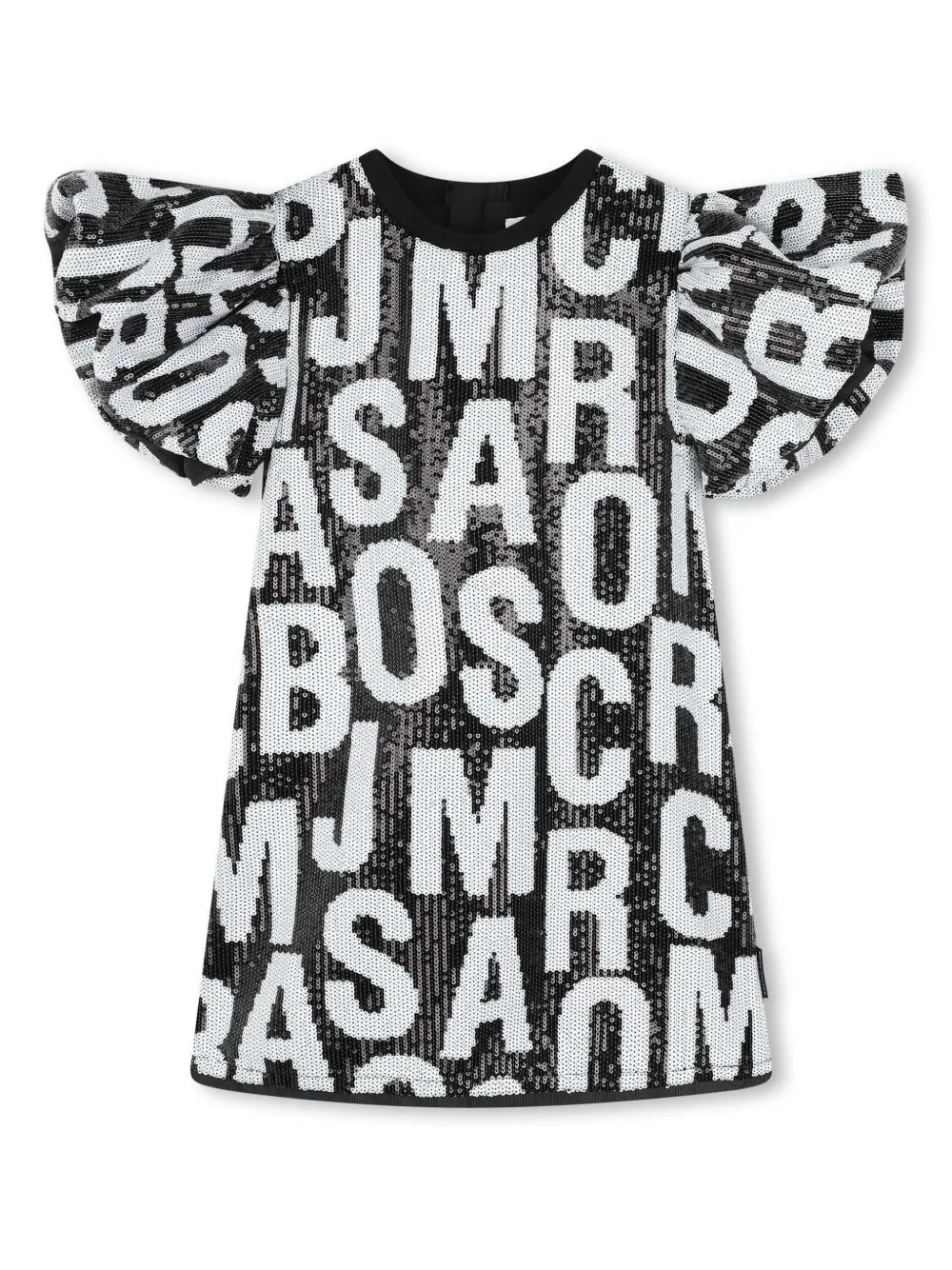 

Платье с логотипом и пайетками Marc Jacobs Kids, черный