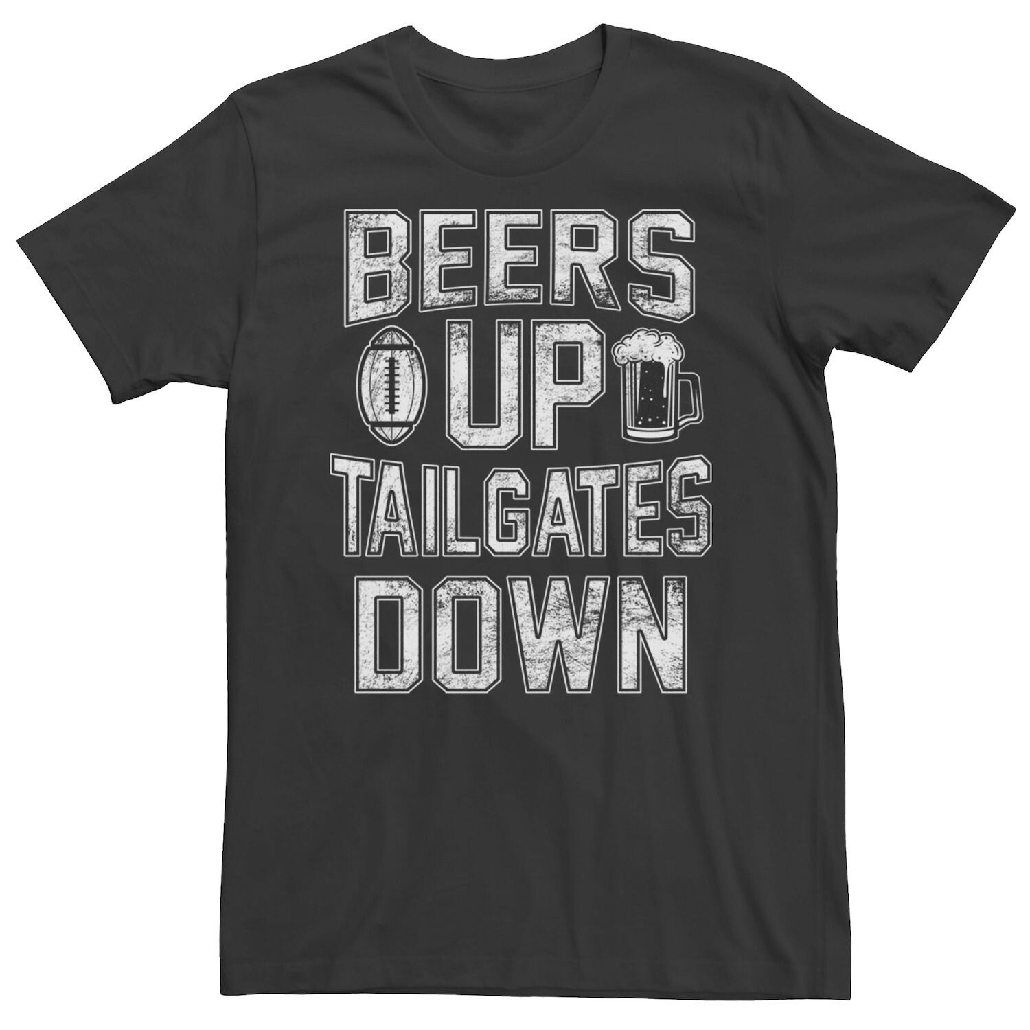 

Мужская футболка с рисунком Beers Up, Tailgates Down Licensed Character