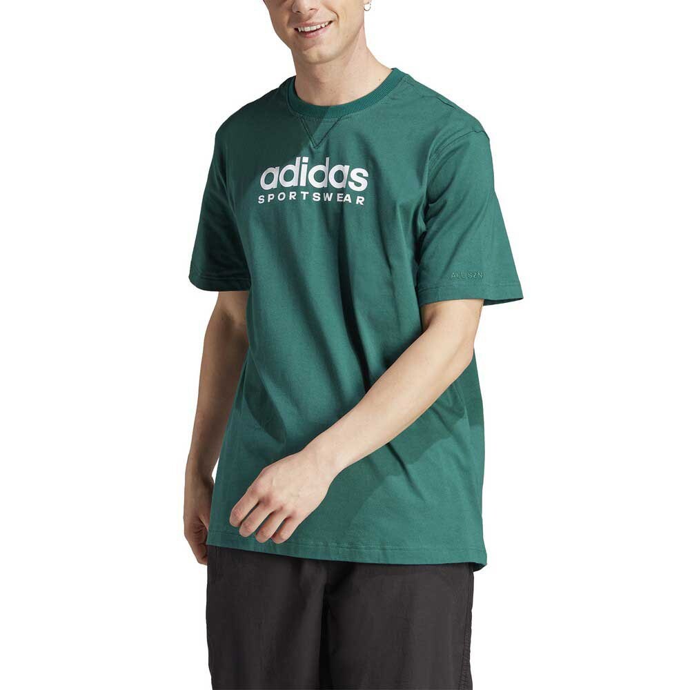 Футболка adidas All Szn Graphic, зеленый — фото 4