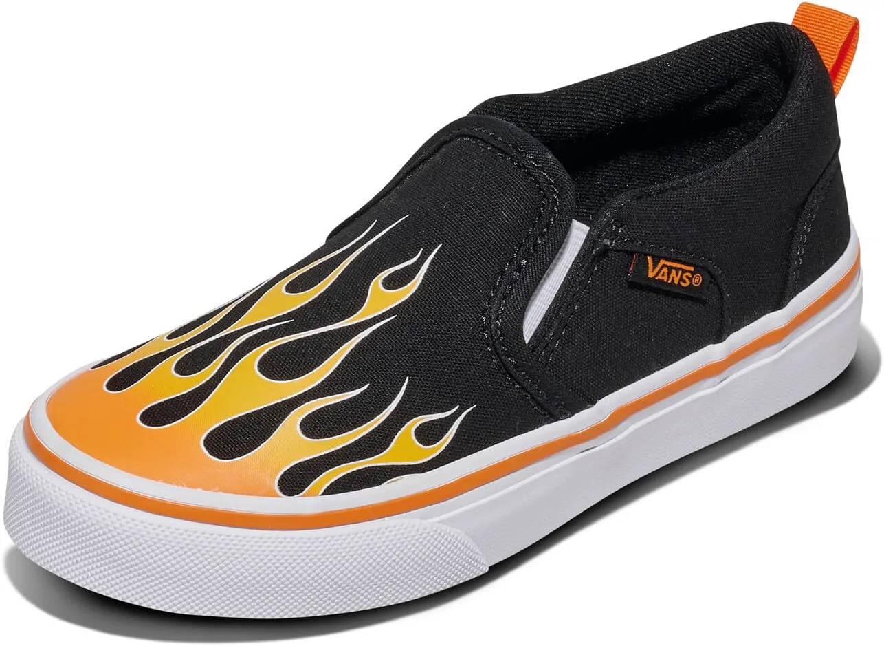 Кеды Vans Asher без шнурков для детей и подростков, черный