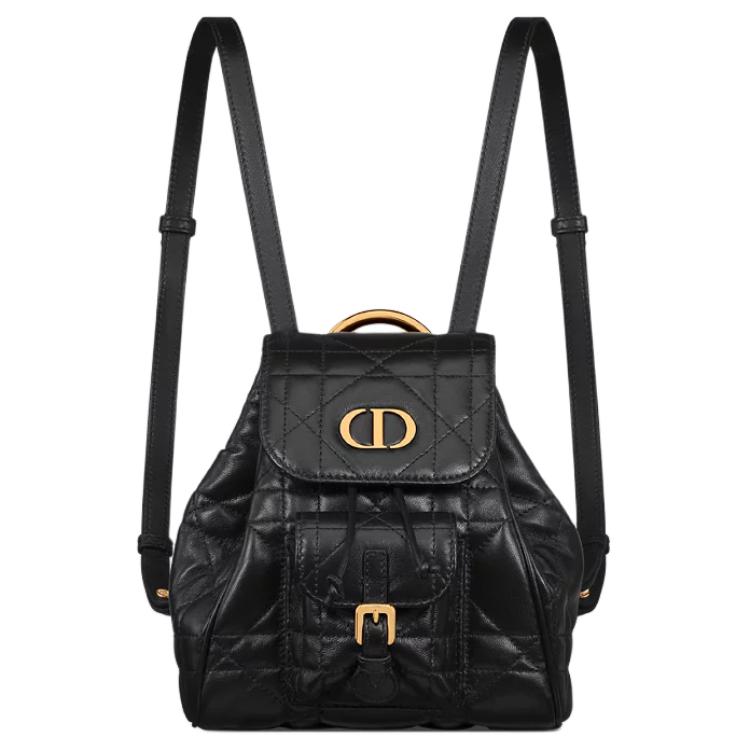 

DIOR Маленький рюкзак из ягненка и телячьей кожи Женский Черный