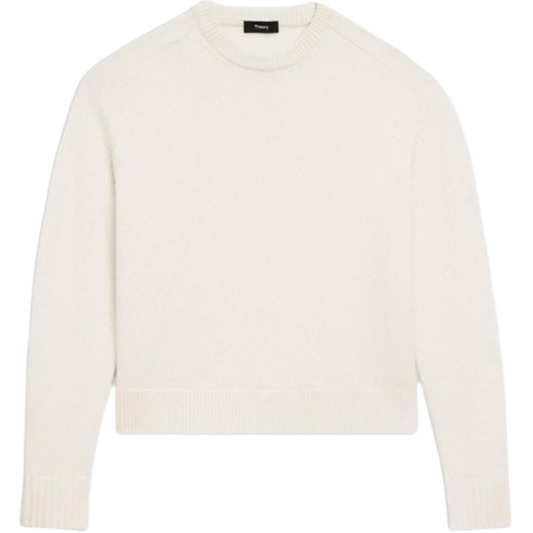 

THEORY Кашемировый свитер цвета слоновой кости Women's Ivory White