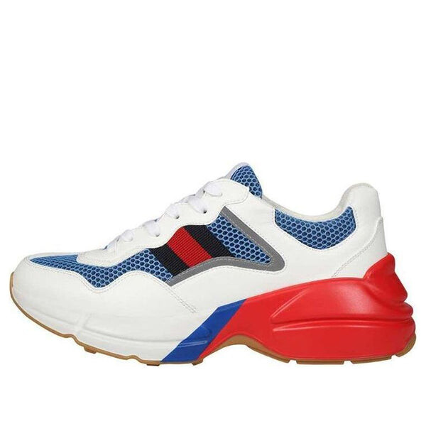 

Кроссовки rhyton 'white blue red reflective' Gucci, белый