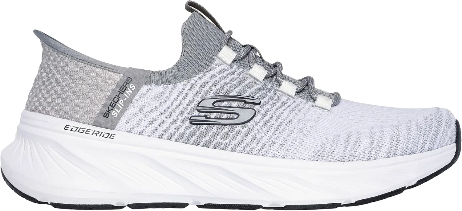 Мужские кроссовки Skechers Edgeride Raygo с легким надеванием без рук, белый/серый — фото 2