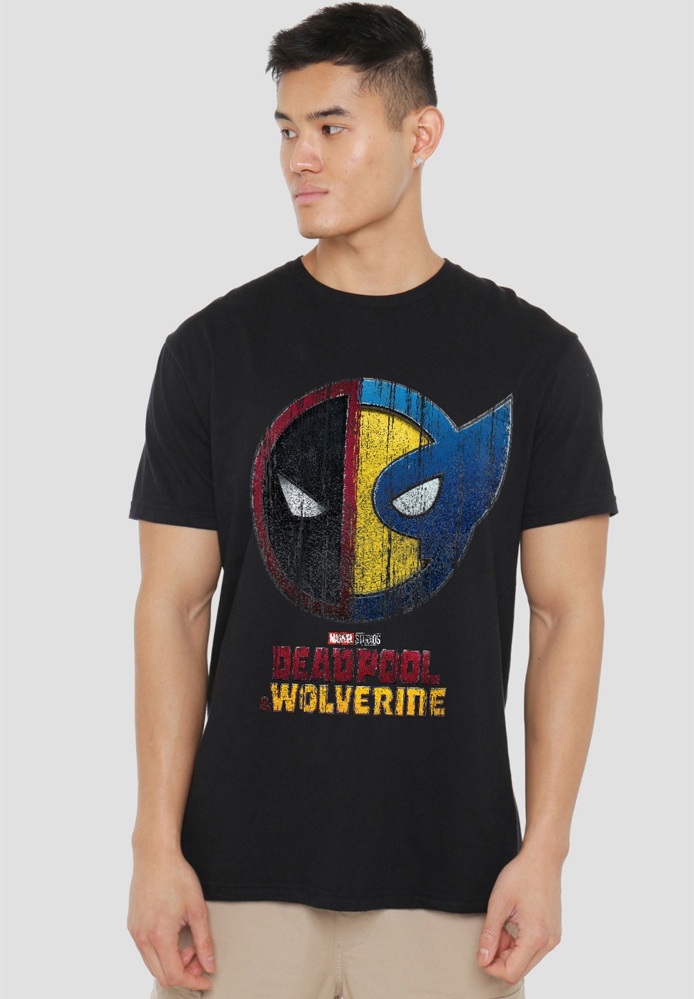 

Футболка с принтом DEADPOOL WOLVERINE WORN CREST Marvel, черный