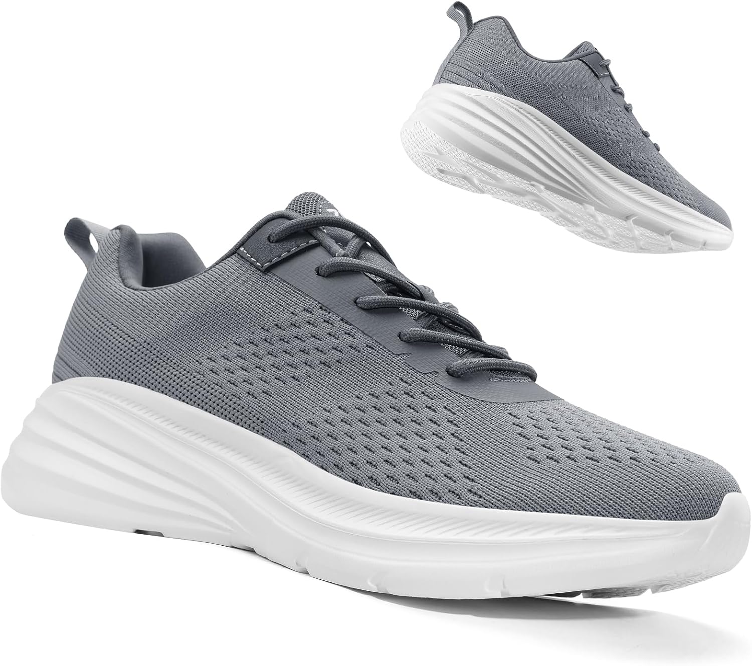 

Мужские кроссовки ZOVE для ходьбы, бега и тенниса с амортизацией, противоскользящие, легкие, спортивные, удобные, дышащие кроссовки для тренажерного зала и бега, серый