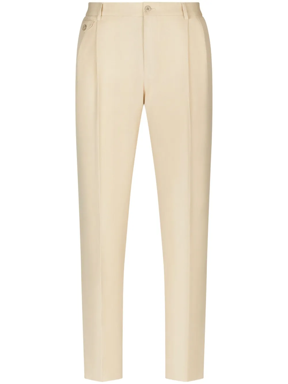 

Брюки строгого кроя со складками DOLCE & GABBANA, нейтральный