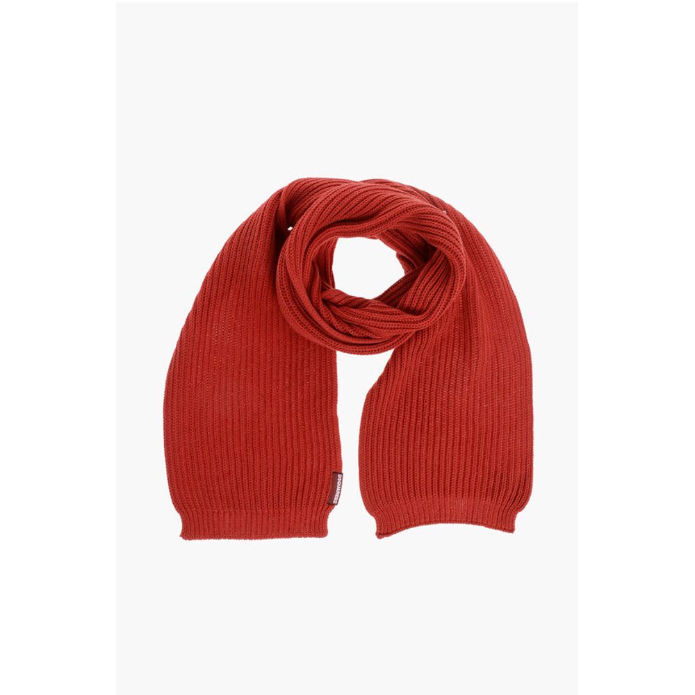 

Шарф из смеси шерсти однотонного цвета Dsquared2, Red