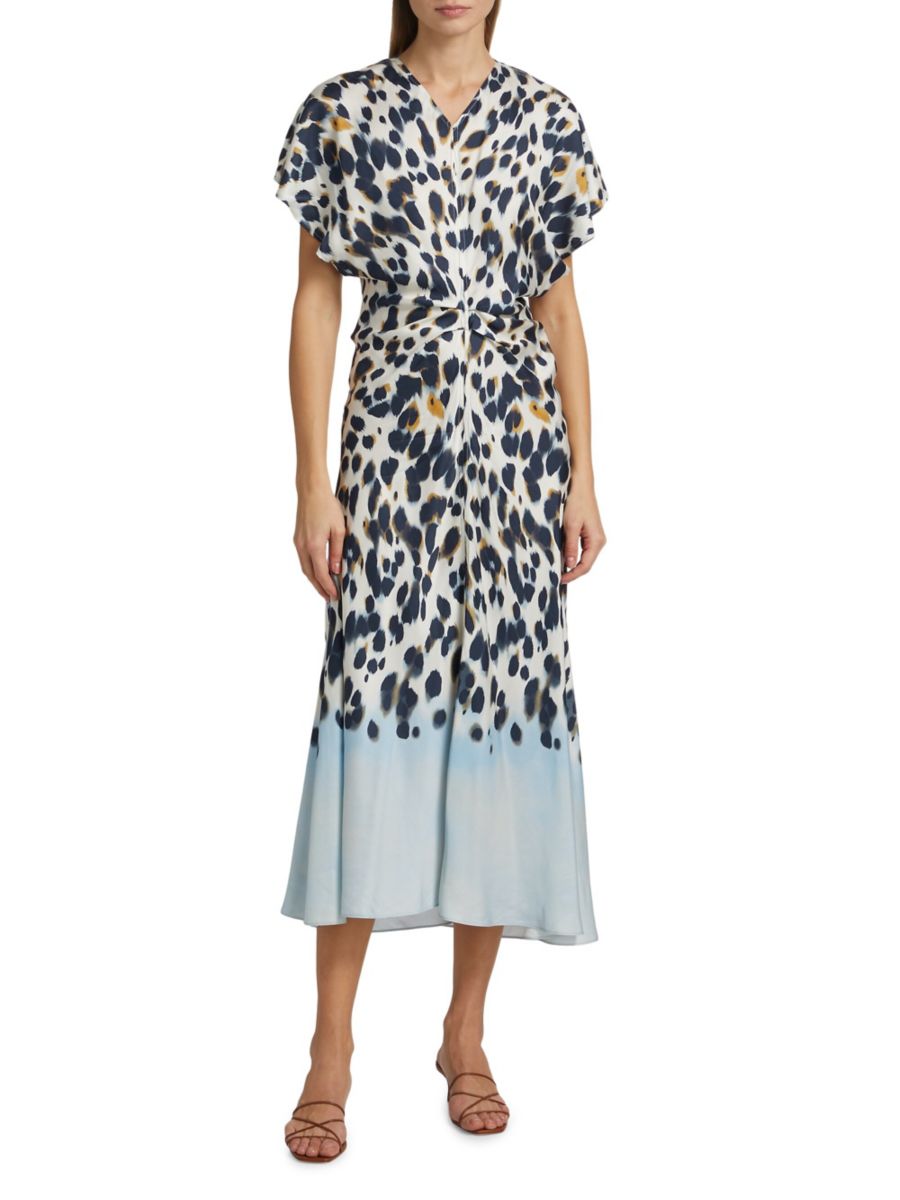 

Платье-миди Rem Printed Twist A.L.C., цвет Navy Multicolor