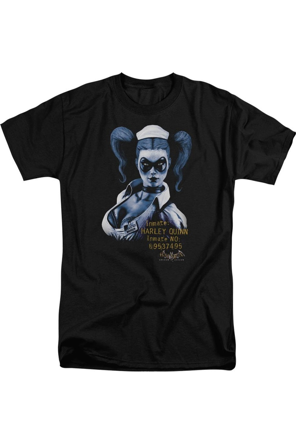 

Футболка с коротким рукавом для взрослых Batman Arkham Asylum Arkham Harley Quinn / футболка Gildan, черный