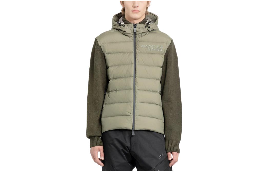 

Moncler Grenoble Застёгивающийся на молнию вязаный утеплённый кардиган, Green