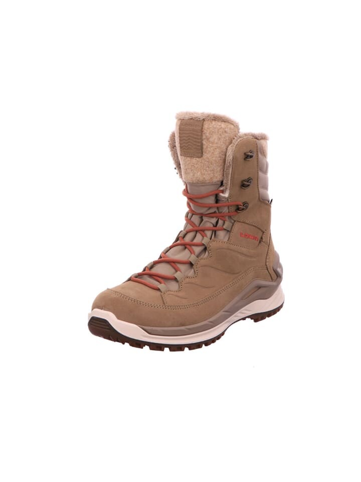 Ботинки женские Lowa Winterstiefeletten утепленные на шнуровке, бежевый
