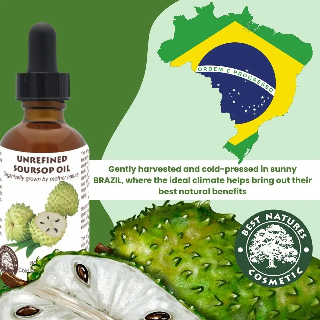 Масло Best Natures Cosmetic Virgin Soursop Graviola Guanabana, 120 мл Best Nature'S Cosmetics — фото 3